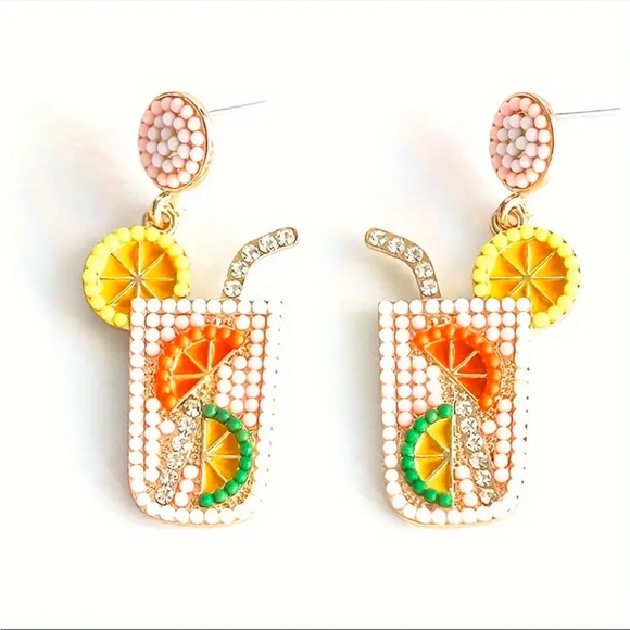 Beaded Cocktail Earrings - Picture 1 of 4